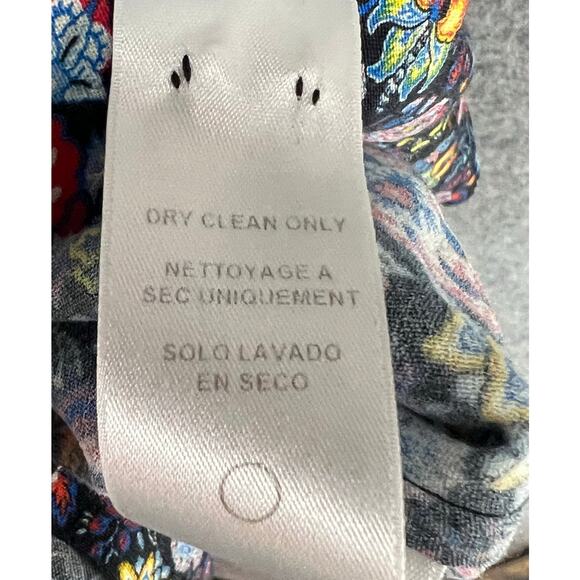 Frame One Shoulder Top Womens M Coastal Blue Multicolor Floral Boho Chic ASO - Picture 14 of 14